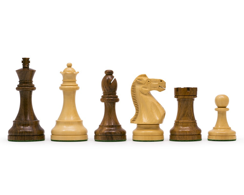 Broadbase Club Staunton 3.75 inch Teak Chess Men