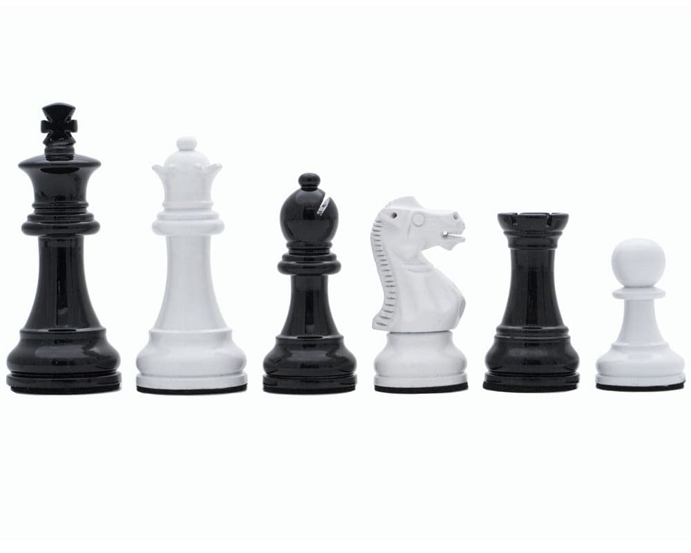 Pièces D'échecs Staunton Sunrise Chess - 32 Pièces Plastique, Roi 85mm, 2 Dames Supplémentaires