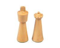 Pièces d’échecs Art déco en buis ébonisé — 8,9 cm