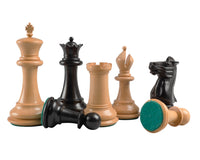 Pièces d’échecs Staunton — reproduction de 1849 en ébène, hauteur 10,2 cm