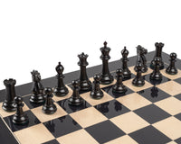Pièces d’échecs Staunton — reproduction de 1849 en ébène, hauteur 10,2 cm