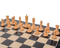 Pièces d’échecs Staunton — reproduction de 1849 en ébène, hauteur 10,2 cm