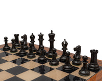 Réplique 1849 des Pièces d’échecs Staunton en ébène et en buis patiné - 11,2 cm