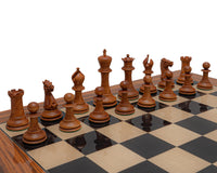 Réplique 1849 des Pièces d’échecs Staunton en ébène et en buis patiné - 11,2 cm