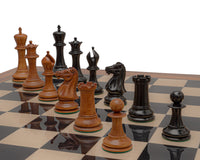 Réplique 1849 des Pièces d’échecs Staunton en ébène et en buis patiné - 11,2 cm