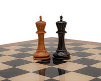 Réplique 1849 des Pièces d’échecs Staunton en ébène et en buis patiné - 11,2 cm