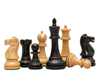 Pièces d'échecs Staunton reproduction 1972 en ébène - 8,9 cm