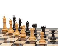 Pièces d'échecs Staunton reproduction 1972 en ébène - 8,9 cm