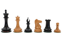 Leuchar — Réplique en ébène et buis patiné — Pièces d’échecs de luxe — 8,3 cm
