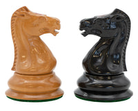Leuchar — Réplique en ébène et buis patiné — Pièces d’échecs de luxe — 8,3 cm