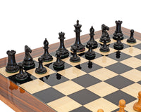Leuchar — Réplique en ébène et buis patiné — Pièces d’échecs de luxe — 8,3 cm