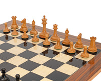 Leuchar — Réplique en ébène et buis patiné — Pièces d’échecs de luxe — 8,3 cm