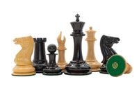 Pièces d’échecs 1850 London — réplique exacte, édition limitée numérotée, en ébène — 8,9 cm. Coffret de rangement pour pièces d’échecs inclus