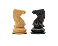 Pièces d’échecs 1850 London — réplique exacte, édition limitée numérotée, en ébène — 8,9 cm. Coffret de rangement pour pièces d’échecs inclus