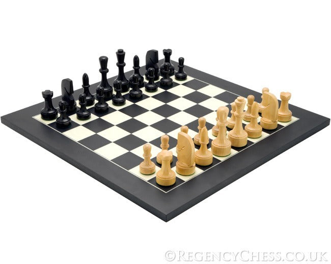 Jeu d'échecs contemporain noir mat