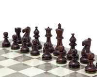 Jeu d’échecs en palissandre de l’Atlantique et loupe de frêne