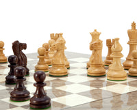Jeu d’échecs en palissandre de l’Atlantique et loupe de frêne