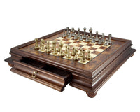 Finnesburg — Jeu d'échecs traditionnel en laiton et en bois de bruyère