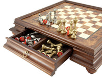 Finnesburg — Jeu d'échecs traditionnel en laiton et en bois de bruyère