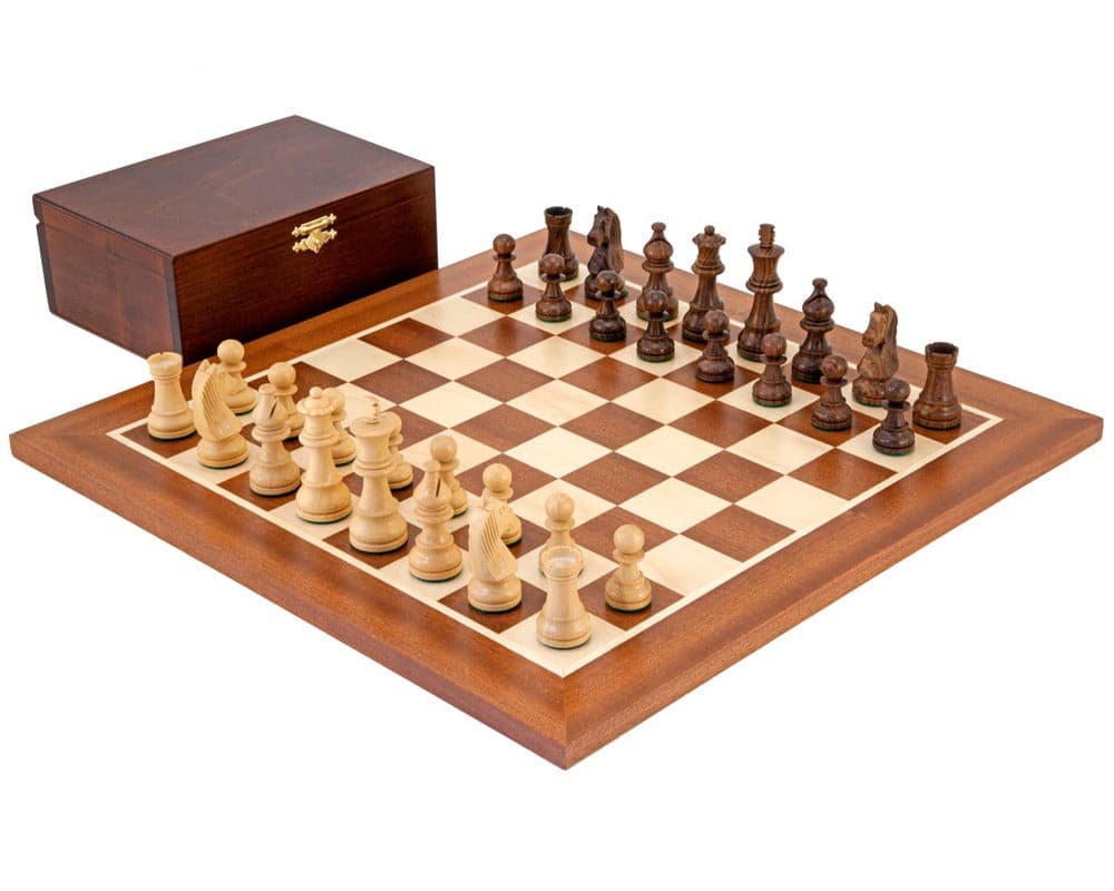 Ensemble d'Échecs de Championnat en Sheesham Style Staunton
