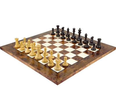 Jeu d’échecs de luxe Old English Elite en ébène et bruyère