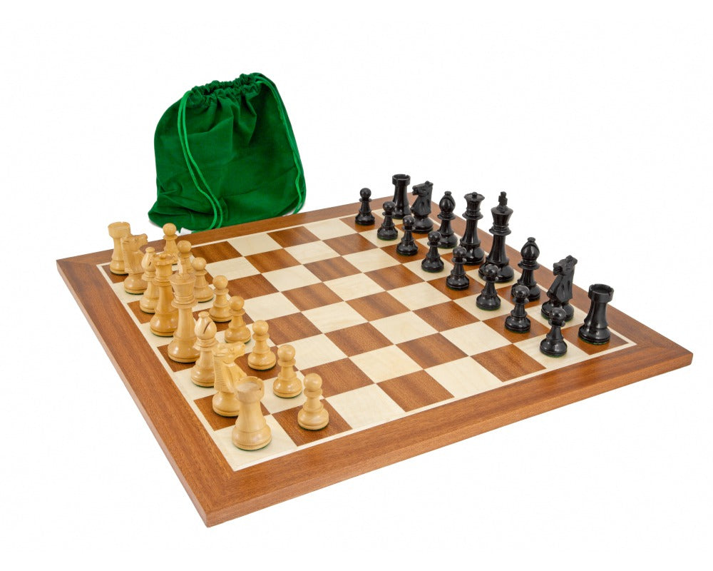 Conquest Series Jeu d’échecs noir et acajou