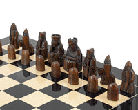 Jeu d’échecs « Île de Lewis » laqué noir