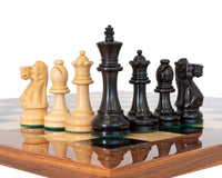Jeu d’échecs Ébène Suprême avec coffret de rangement en bois de ronce pour pièces d’échecs
