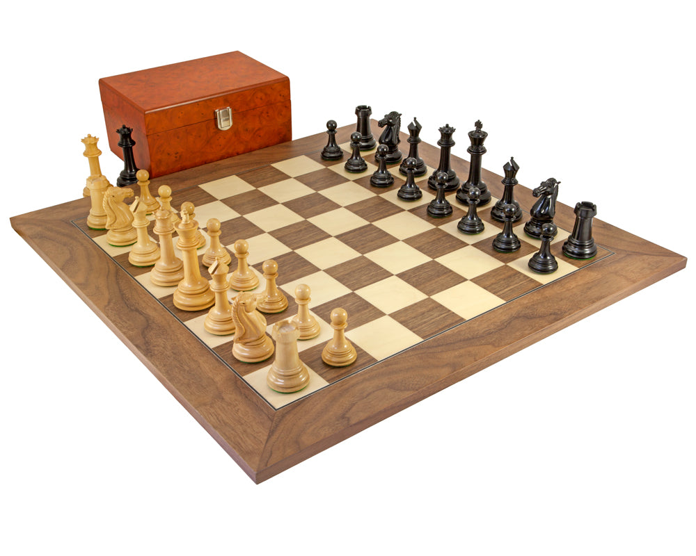 Parthenon Grand — Jeu d'échecs en ébène et en noyer
