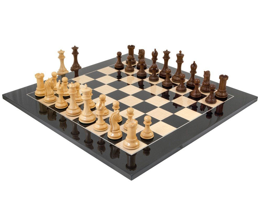 Grand jeu d'échecs Eminence en bois de rose et noir