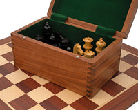 World Chess Championship — Jeu d’échecs, pendule d’échecs et coffret de rangement en bois pour pièces d’échecs