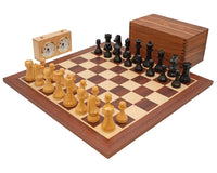 World Chess Championship — Jeu d’échecs, pendule d’échecs et coffret de rangement en bois pour pièces d’échecs