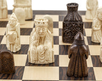 Jeu d’échecs « Île de Lewis » en ébène tigrée