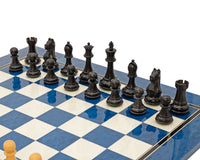 Oxford Series — Jeu d’échecs en érable noir et bleu