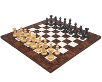 Grand jeu d’échecs Staunton classique — série Bath en ébène et noyer foncé
