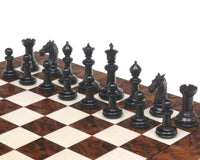 Grand jeu d’échecs Staunton classique — série Bath en ébène et noyer foncé