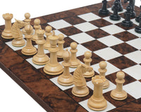 Grand jeu d’échecs Staunton classique — série Bath en ébène et noyer foncé