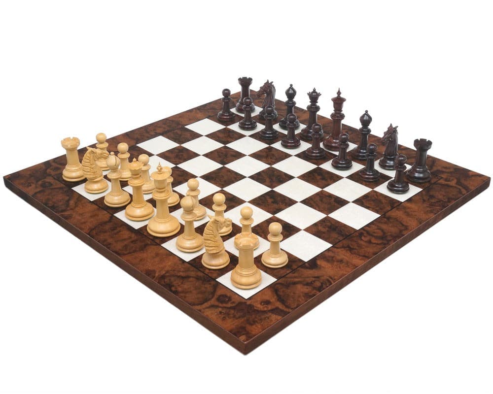Ensemble d'Échecs Classique Staunton Série Bath en Palissandre et Noyer Foncé