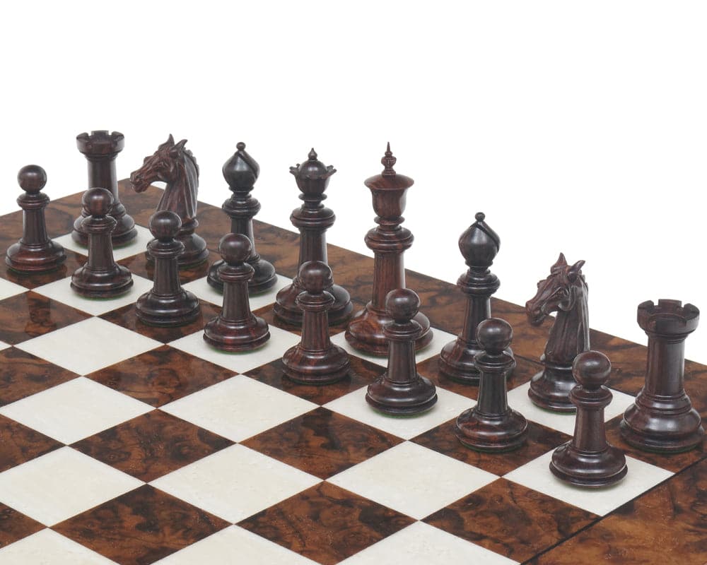 Ensemble d'Échecs Classique Staunton Série Bath en Palissandre et Noyer Foncé (Hover Image)