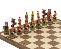 Ensemble d'Échecs à Thème Peint à la Main « Bataille de Waterloo » par Italfama