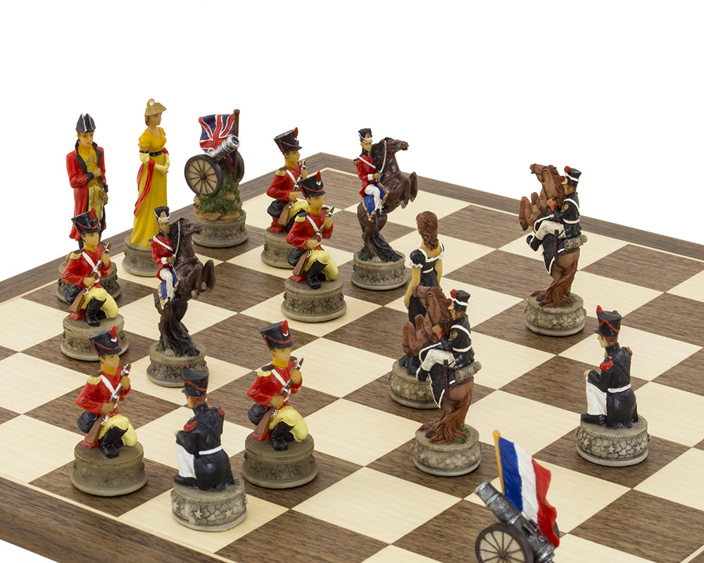 Jeu d'échecs de la bataille de Waterloo peint à la main par Italfama