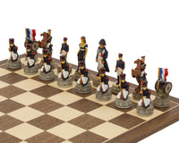 Ensemble d'Échecs à Thème Peint à la Main « Bataille de Waterloo » par Italfama