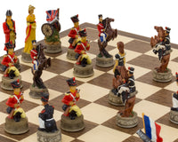 Ensemble d'Échecs à Thème Peint à la Main « Bataille de Waterloo » par Italfama