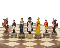 Ensemble d'Échecs à Thème Peint à la Main « Bataille de Waterloo » par Italfama