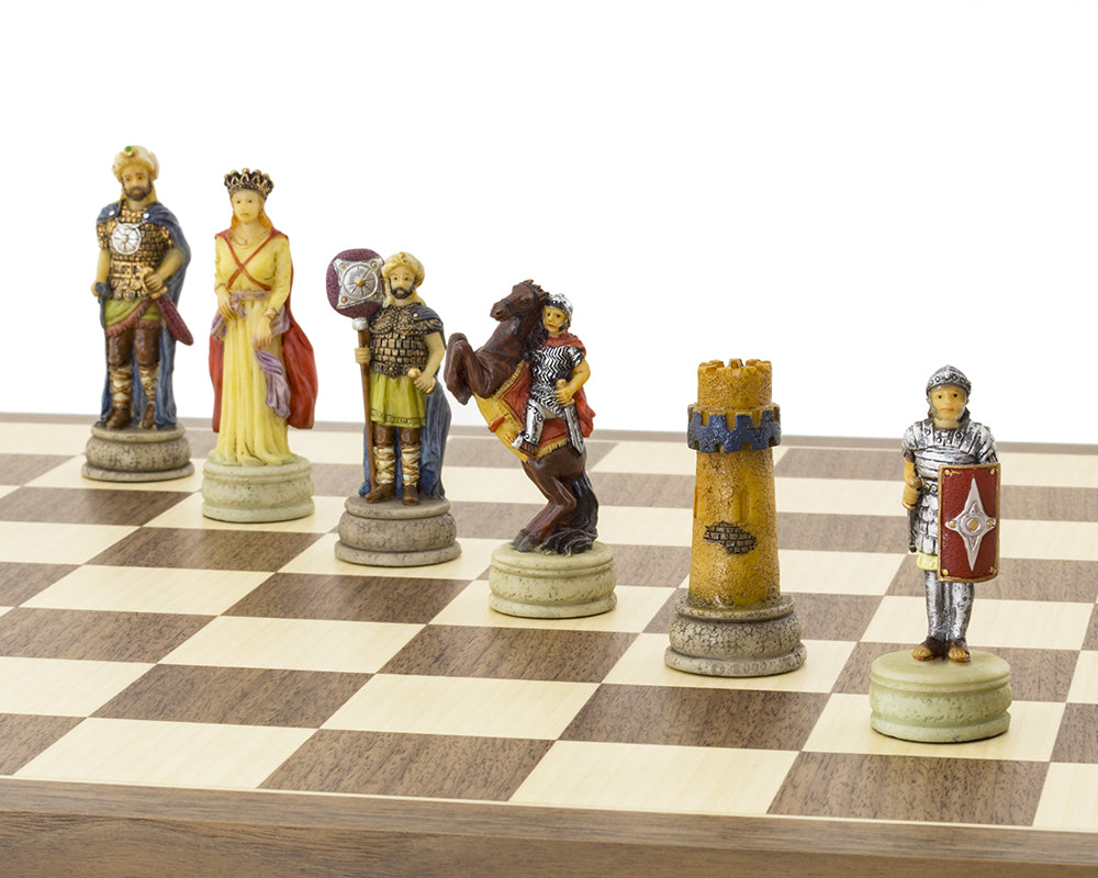 Jeu d'échecs peint à la main Romains contre Arabes