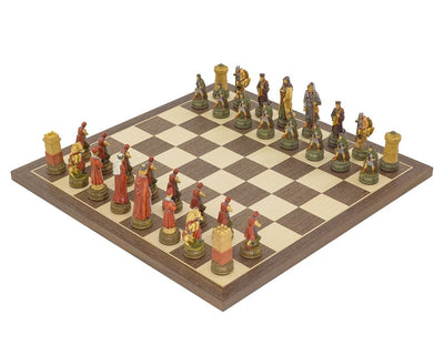 Ensemble d'Échecs Camelot Peint à la Main