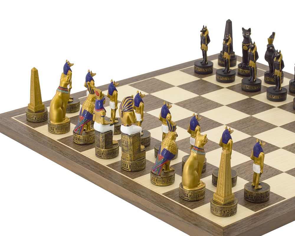 Le jeu d'échecs de l'Egypte Ancienne peint à la main par Italfama