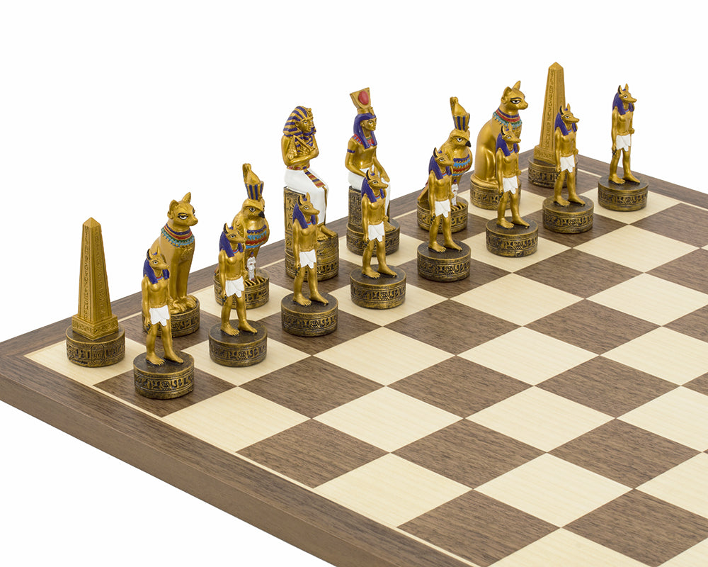 Le jeu d'échecs de l'Egypte Ancienne peint à la main par Italfama