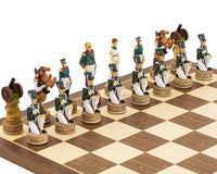 Jeu d'échecs à thème Napoléon contre les Russes, peint à la main par Italfama