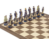 Le jeu d’échecs à thème « Pirates contre la Navy » peint à la main par Italfama